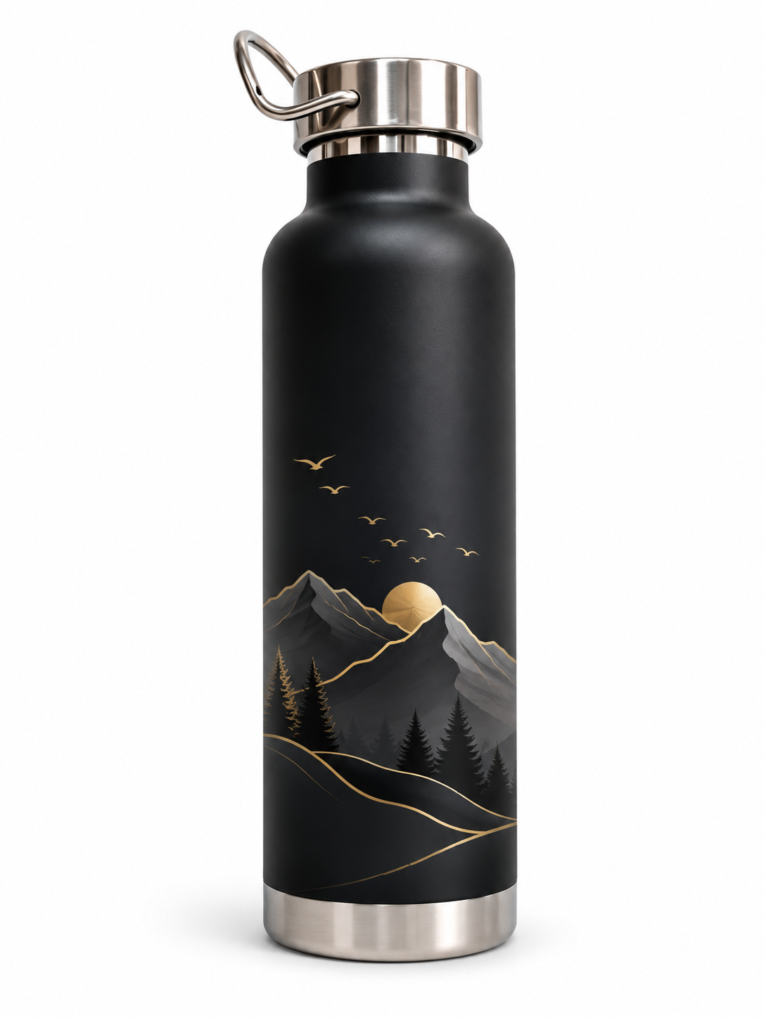 Black Classic Steel Bottle